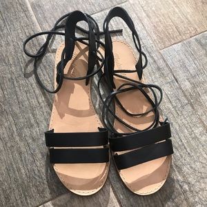 Madewell Lace-up gladiator sandal size 9